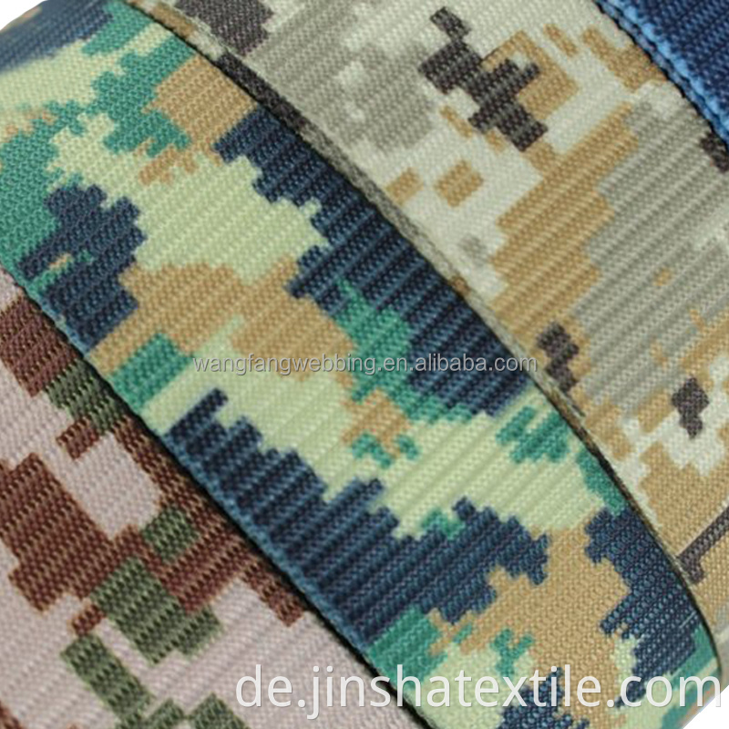 3,8 cm Polyester Camouflage -Gurtdruckdrucken Wärmetransfer Militär -Gurtband Nylon -Gurtgurte Zubehör können angepasst werden